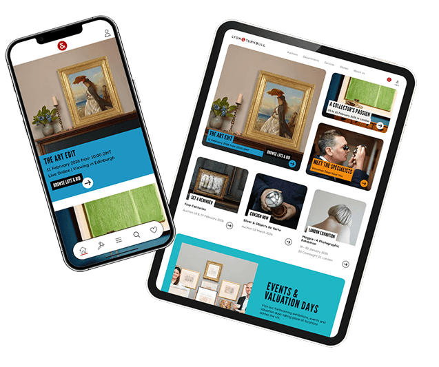 Lyon & Turnbull auction website on desktop and mobile devices