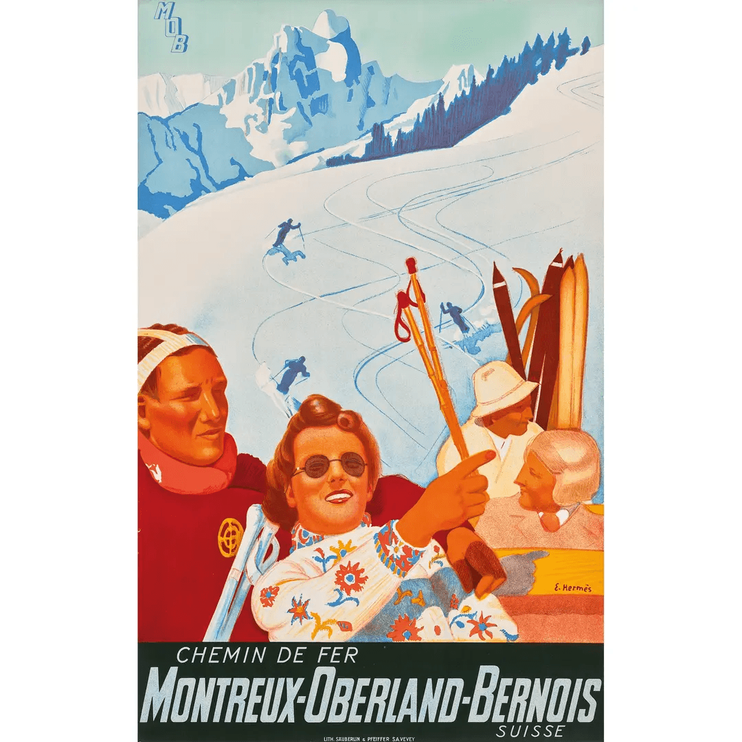 Vintage poster artwork featured in an auction sale